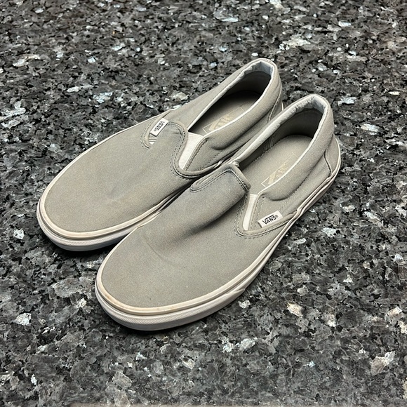 Vans Grey Slip-On Shoes - Picture 1 of 9